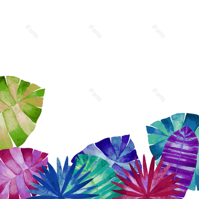 叶子图片,插画元素,花草PNG,花草装饰免抠素材
